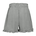 thumbnail image 5 of Womens Casual Shorts High Rise Elastic Waist Shorts Summer Ruffle Stripe Shorts, 5 of 5