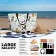 thumbnail image 3 of Yiaed Colorful Poodle Dog Print Large Capacity Beach Travel Bag - Waterproof Zipper Vacation Tote for Sandproof Storage, and Camping, 3 of 5