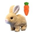 thumbnail image 3 of Conejo suave juguete electrónica para caminar salto de salto son del encantador juguete interactivo conejo eléctrico de peluche para niños regalo de marrón, 3 of 9