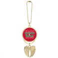 thumbnail image 1 of Porte-clés Drapeau des Maldives avec Pendentif Aile d'Ange, 1 of 4