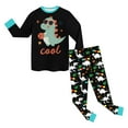 thumbnail image 5 of Hessimy Infant Toddler Spring Summer 2Pcs Crewneck Long Sleeve Sweatshirt Casual Pants Cute Sweatsuit, Infant Cute Sweatsuit(Black,3-4 Years), 5 of 5