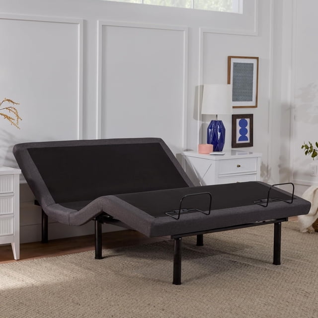 Lucid - Base de Cama Queen Eléctrica y Ajustable - Inclinación de Cabeza y Pies - Control Remoto Inalámbrico