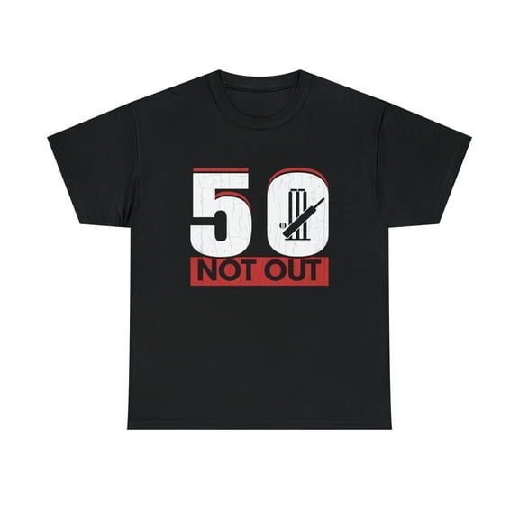 50 Not Out Funny Cricket Player Coach Sports Graphic T-Shirt