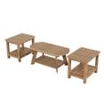 thumbnail image 2 of WestinTrends Tuscany 3-Piece HIPS Outdoor Adirondack Coffee Table and Two Side Table Set, Teak, 2 of 5