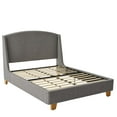 thumbnail image 4 of Better Homes & Gardens Windsor Platform Bed with Wingback Headboard, Queen, Gray Boucle, 4 of 9