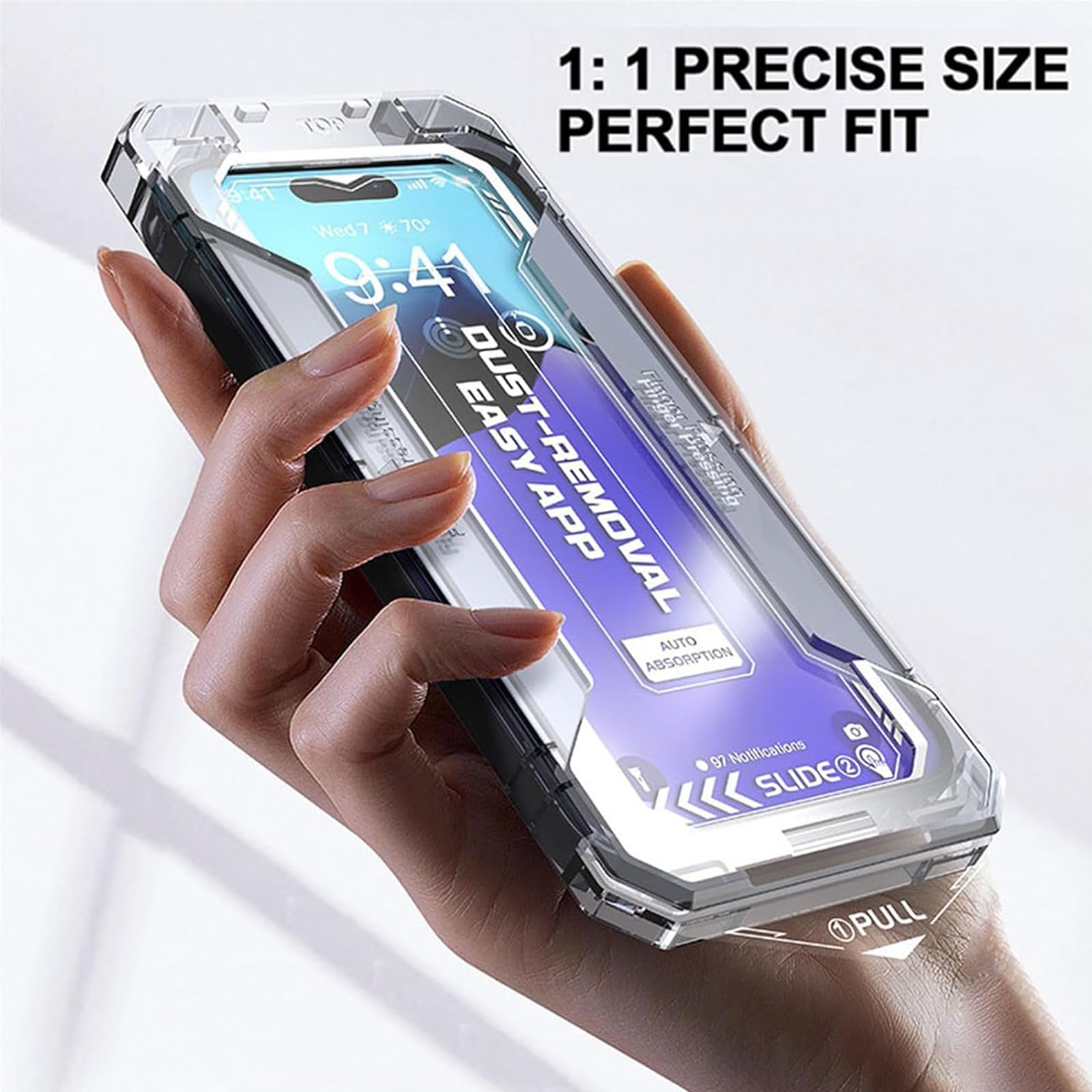 SmoothShield 2 Packs, Tempered Glass Screen Protector with Anti-Scratch Anti-Fingerprint Privacy & Auto Dust-Free Install, Easy Installation (Privacy Edition 2 Packs, for iPhone 14 ProMax)