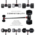 thumbnail image 5 of PRCTZ Modular Weightlifting Barbell Converter, Adjustable Dumbbell to Barbell Weight Bar ,Curl Bar, and Macebell Converter, Built-in Resistance Tube Adapter, Up to 200 lb. Capacity, 5 of 16
