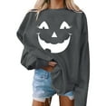 thumbnail image 4 of Sudadera para mujer Sudaderas de cuello redondo Festival Moda Otoño Impreso Blusa de manga larga suelta Casual Pullover Tops Sudadera Odeerbi  ODB-5, 4 of 5