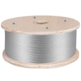thumbnail image 1 of VEVOR Stainless Steel Cable Railing 3/16"x 500ft, Wire Rope 316 Marine Grade, Braided Aircraft Cable 1x19 Strands Construction for Deck,Rail,Balusters,Stair,Handrail,Porch,Fence, 1 of 9