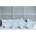 thumbnail image 2 of Ambesonne Winter Throw Pillow Cover 4 Pack, Christmas Snowflake Soft, 20", Pale Blue White, 2 of 7