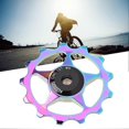 thumbnail image 3 of Mountain Bike Aluminium Alloy Rear Derailleur Pulley Bearing Guide Pulley Bicycle Cycling Accessorycolorful-13T, 3 of 4