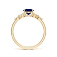thumbnail image 2 of ANGARA Lab Grown 1.55 Ct Oval Blue Sapphire Engagement Ring for Women in 14K Yellow Gold (Size-8x6mm) | September Birthstone, Anniversary, Jewelry Gift for Women | Lab-Grown Blue Sapphire Ring, 2 of 8