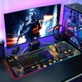 thumbnail image 6 of Halloween Black Cat Pumpkin Lights Wireless Charging RGB Gaming Mouse Pad Large Keyboard Mat Rubber Base 13 Light Modes, 6 of 6