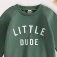 thumbnail image 5 of Gubotare Outfit for Boys Winter Toddler Baby Boy Clothes Infant Fall Winter Outfits Long Sleeve Crewneck Sweatshirts Pants Size 3 6 Months (Green,3-6 Months), 5 of 5