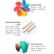 thumbnail image 2 of Tholdsy Molino de viento al aire libre Patio Parque Paisaje Playa Césped Viento Spinner DIY Ornamento Artesanía colorida Barra de madera Juegos de césped Puntos de 18CM, 2 of 6