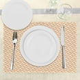 thumbnail image 3 of Ambesonne Modern Place Mats Set of 4, Stripes Line Art, Standard Size, Pale Yellow Orange, 3 of 6