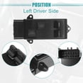 thumbnail image 3 of Interruptor de ventanilla eléctrica Unique Bargains para Chrysler Town & Country 1996-2000 Negro, 3 of 7