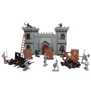 Miniature Medieval Knight Soldier Toys Kids Playset Toys Figures Model with Chariots Figure for Tabletop Living Room Children Gifts