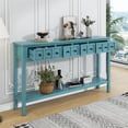 thumbnail image 2 of INCLAKE 60" Long Wood Accent indoor Console Table with 4 Drawers and Bottom Shelf, Turquoise Green, 2 of 7