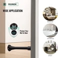 thumbnail image 3 of MUNEK Black Spring Door Stopper, Steel Door Stopper with Rubber Tip, Screw Mount, 2 Pack, 3 of 7