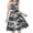 Black A, variant on Girls Floral Dress Sleeveless Round Neck Camo Print Layered Soft Breathable Comfortable Cotton Fabric Lightweight 4-14 Years