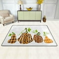 thumbnail image 2 of Dreamtimes Halloween Unique Pumpkin Area Rug 72x48in Leopard Print Non-Slip Floor Carpet Comfort Floor Mats Decor for Indoor Living Dining Room and Bedroom Area, 2 of 7