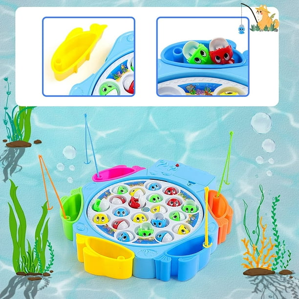 Angling Games Toy for Children 3 4 5 Years Old Boy Girl Board Games with  Fish Toy Fishing Rod Musical Games Educational Game Toy Gift for Children 3  4 5 6 Years Old 
