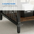 thumbnail image 6 of Dextrus 70" Dining Table for 4-8 People, Industrial Rectangular Wood Kitchen Table with Storage for Dining Room,Kitchen, Home & Office - Rustic Brown, 6 of 8