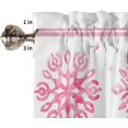 thumbnail image 5 of Christmas Kitchen Valances for Windows Christmas Pink Watercolor Snowflakes 54" W x 18" L Window Valances Rod Pocket Short Curtains for Bathroom, Living Room, Bedroom, Farmhouse, Cafe, 5 of 6