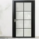 thumbnail image 3 of Puertas interiores de aluminio con bisagras Sincero Cristal Moderno Negro, 3 of 6
