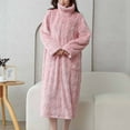 thumbnail image 6 of Miluxas 2025 Clearance! Womens Robes Warm Plush Winter Robe Clearance, Zip up Long Fleece Bath Robes Female, Zipper Bathrobes for Women, 6 of 9