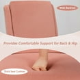 thumbnail image 4 of Gymax Velvet Accent Chair Single Sofa Chair Leisure Chair with Wood Frame Pink, 4 of 9