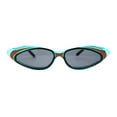thumbnail image 1 of Womens Retro Low Point Cat Eye Layered Plastic Frame Sunglasses Green Orange Black, 1 of 4