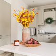 thumbnail image 3 of 6 Pcs Artificial Fall Eucalyptus Stems Fall Eucalyptus Leaves Plants Fall Decorations with Fall Leaves for Autumn Office Home Wedding Centerpiece Fall Florals Arrangement Decor (Orange), 3 of 4