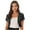 Black, variant on Women's Shiny Sequin Open Front Bolero Shrug Cardigan Sparkly Bomber Jacket Silver One Size