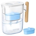 thumbnail image 1 of Waterdrop Alkaline Chubby Jarra de filtro de agua grande de 10 tazas con 1 filtro, agua alcalina mineralizada saludable, limpia y libre de toxinas (100 galones), hasta PH 9.5, sin BPA, 1 of 5