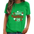 thumbnail image 3 of Baqcunre Valentine's Day Shirts for Women Classic Version of Cotton Short Sleeve Crewneck Loose Printed T Shirt (Green S-2XL), Womens Tops Graphic Tees for Women Shirts for Women, Womens Clothes, 3 of 5