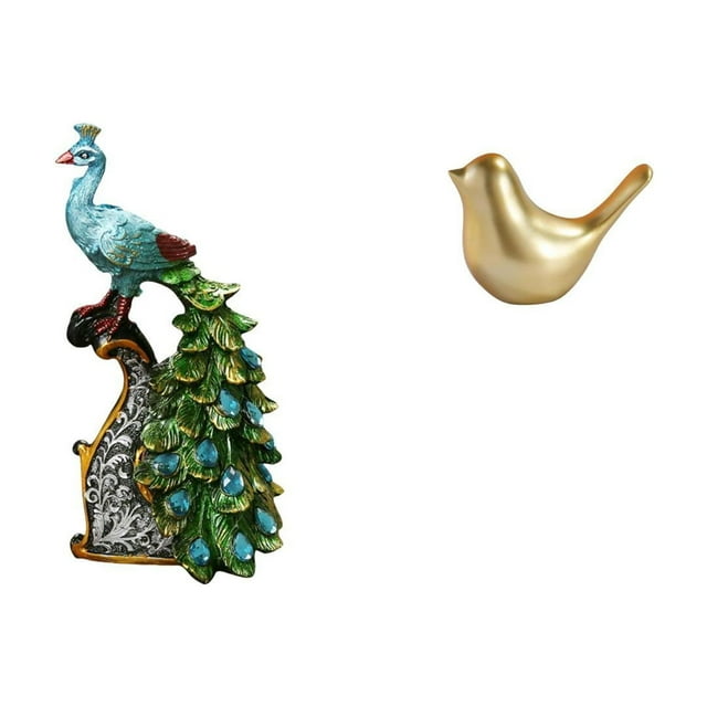 Elegante colección de esculturas de animales de dorado, adorno de mesa moderno para dormitorio, oficina, sala de estar, estantería, decoraci