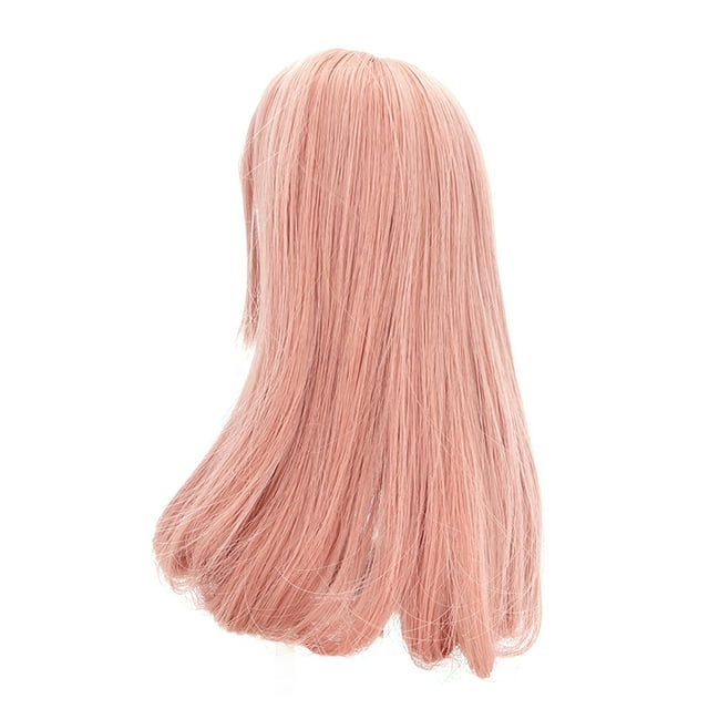 Peluca Para Cabeza De Muñeca, Tela De Malla De Juguete, Flequillo Romo, Pelo Largo Falso Para