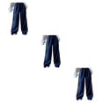 thumbnail image 4 of Sonducket Reemplazo de pantalón de poliéster Color sólido Casual Transpirable Lavable Moda Pantalón largo de viaje Ropa Azul M Type1 NO1, 4 of 6