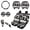 American Tribal Black, variant on Renewold Cow Lavender Field Car Seat Cover Full Set 11 Pieces with Boho Car Seat Cushion Cover Steering Wheel Cover Shift Knob Handbrake Cover Car Coaster Headrest Protector Universal Fit