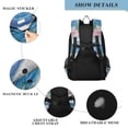 thumbnail image 4 of FORMRS Unisex School Backpack 17" Student Travel Bag with Laptop Compartment, Seaside Door, 4 of 7