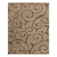thumbnail image 3 of Unique Loom Floral Shag Collection Area Rug - Carved (8' x 10' Rectangle Light Brown), 3 of 7