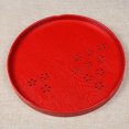 thumbnail image 3 of 1Pc Wedding Tray Wooden Tea Set Tray Hollow-out Tray Round Tray Supply (Red), 3 of 3