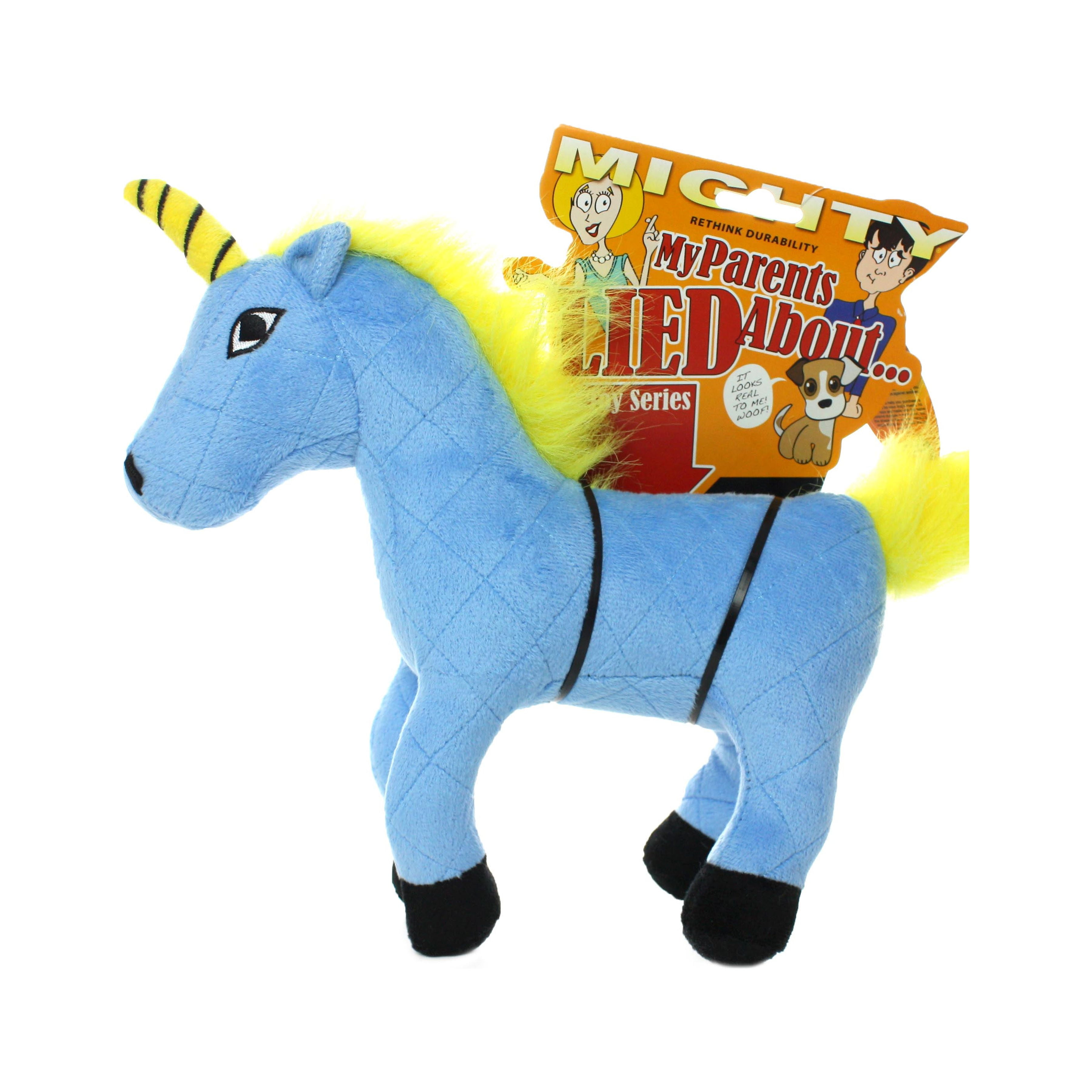Mighty Jr Liar Unicorn Durable Plush Squeaky Dog Toy, 2 Pack