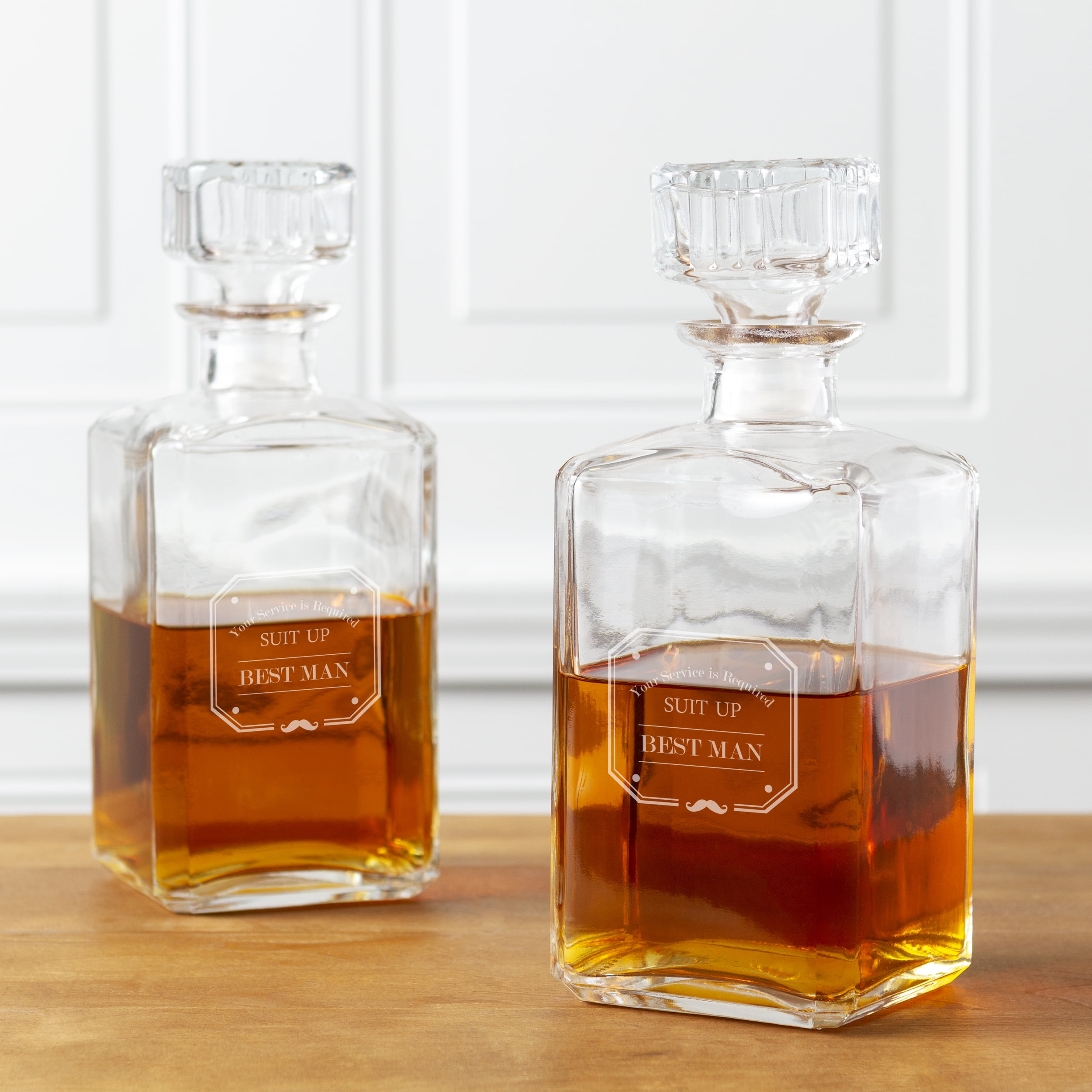 Best Man 34 oz. Glass Decanter, Whiskey Design