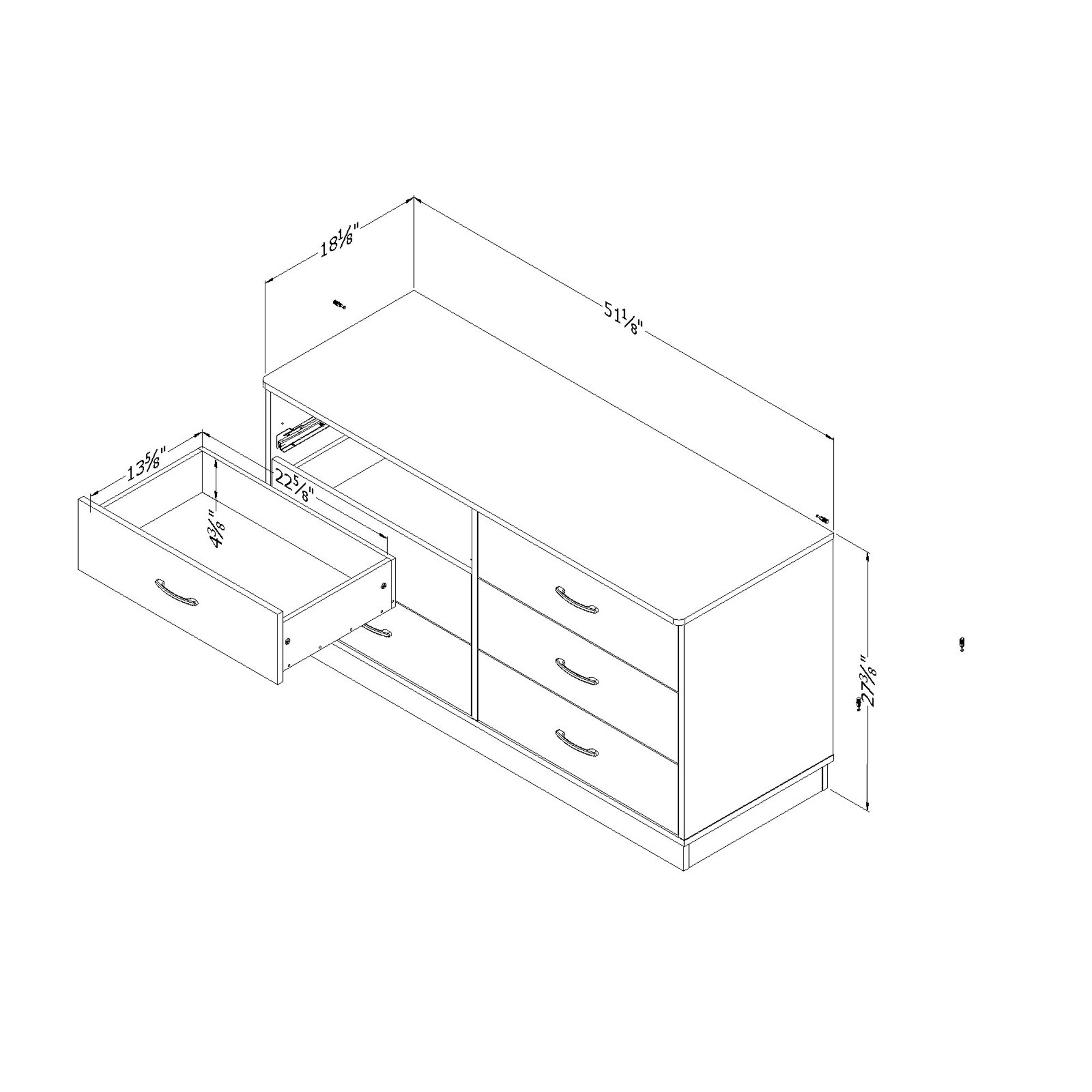 South Shore Logik 6-Drawer Double Dresser, Multiple Finishes - image 3 of 5