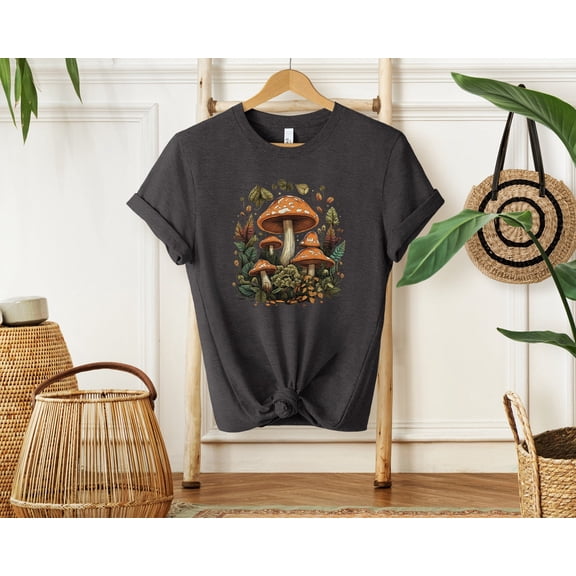 Cottagecore Magic Mushroom TShirt, Nature Lover Shirt, Aesthetic T-Shirt, Goblincore Tee, Forestcore Top, Fairy Grunge Shirt Gift for her