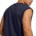 thumbnail image 4 of USNSM (M-5XL) Mens Big and Tall Workout Tank Tops Cotton Cut Off Sleeveless Muscle Shirts Gym Athletic Running T Shirt Blue M, 4 of 7