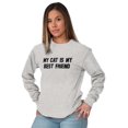 thumbnail image 4 of My Cat is My Best Friend Pet Lover Long Sleeve TShirt Men Women Brisco Brands S, 4 of 6